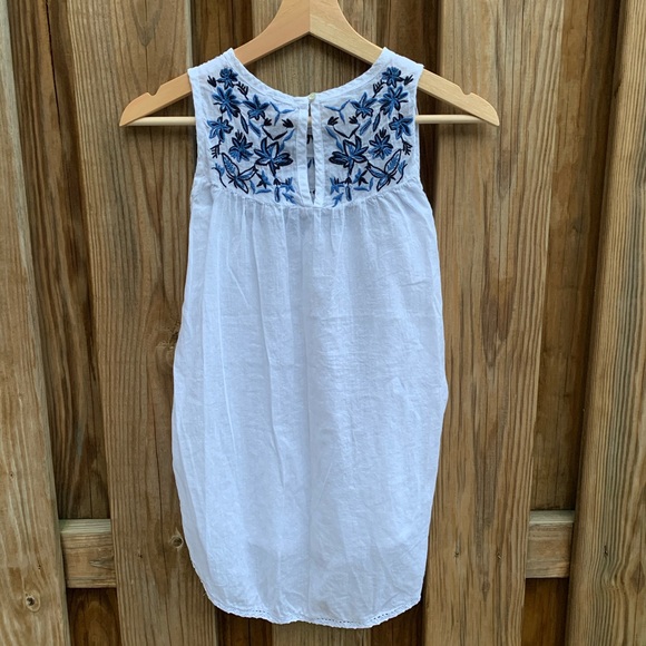 Earthbound Sleeveless Embroidered Semi-Sheer Top - Picture 4 of 10